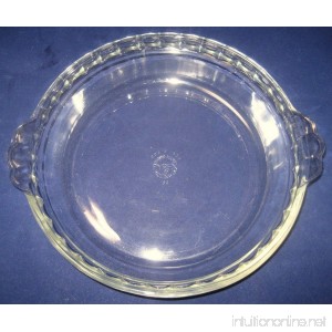 Vintage Pyrex 9 Pie Plate #228 Clear Fluted Edge Handles Pan Quiche - B014II1DSC